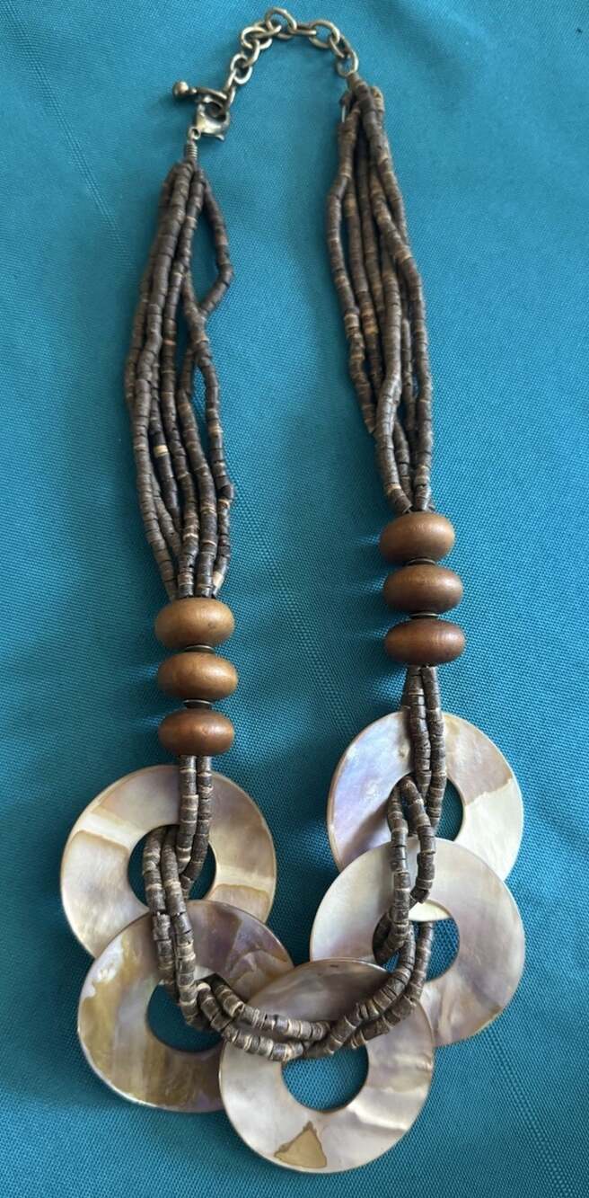 bohemian-style multi-strand statement necklace
